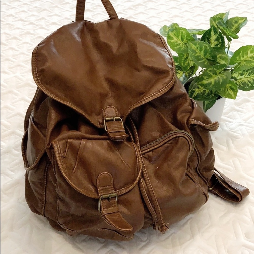 Mossimo- Faux Leather Backpack